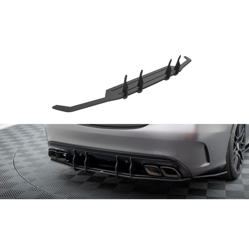 Street Pro Rear Diffuser Mercedes-AMG C63 Sedan / Estate W205 Facelift BLACK