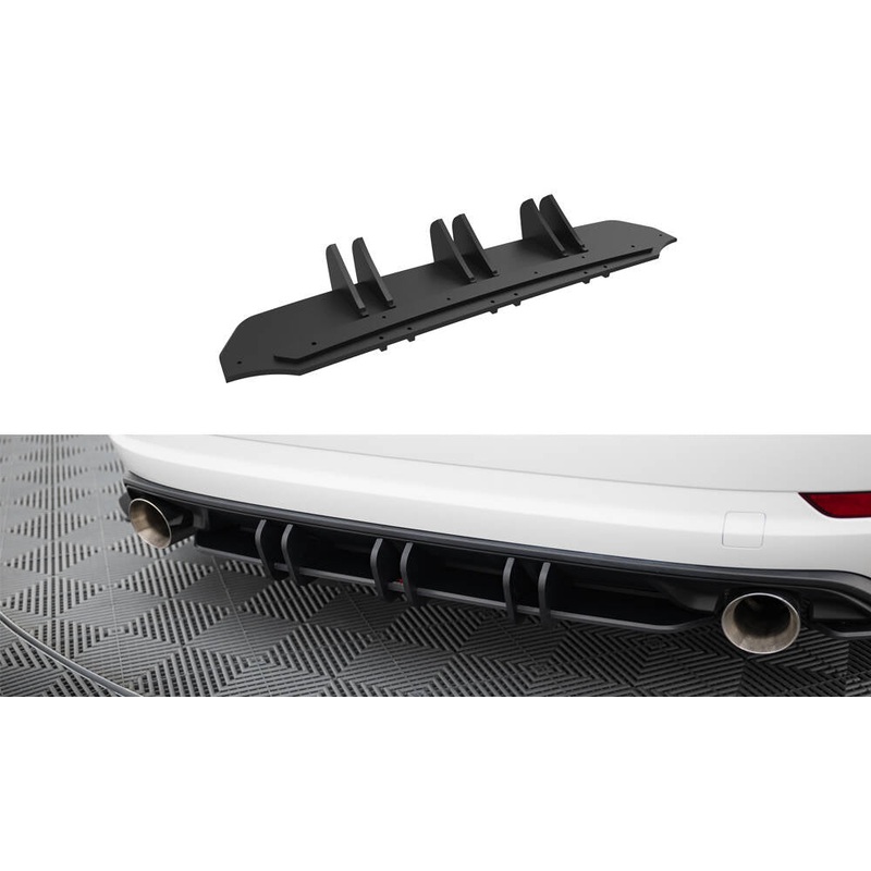 STREET PRO REAR DIFFUSER VOLKSWAGEN JETTA GLI MK7 BLACK