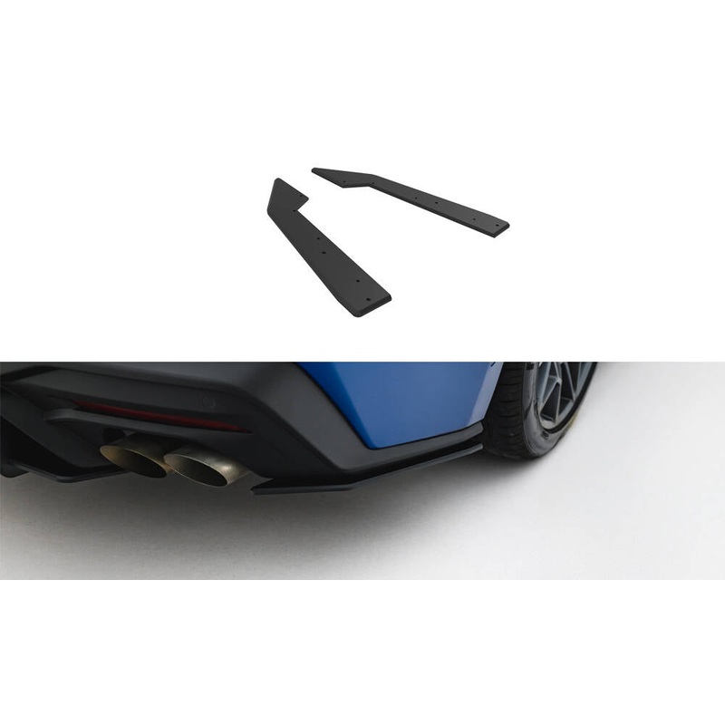 Street Pro Rear Side Splitters Ford Mustang GT Mk7 BLACK