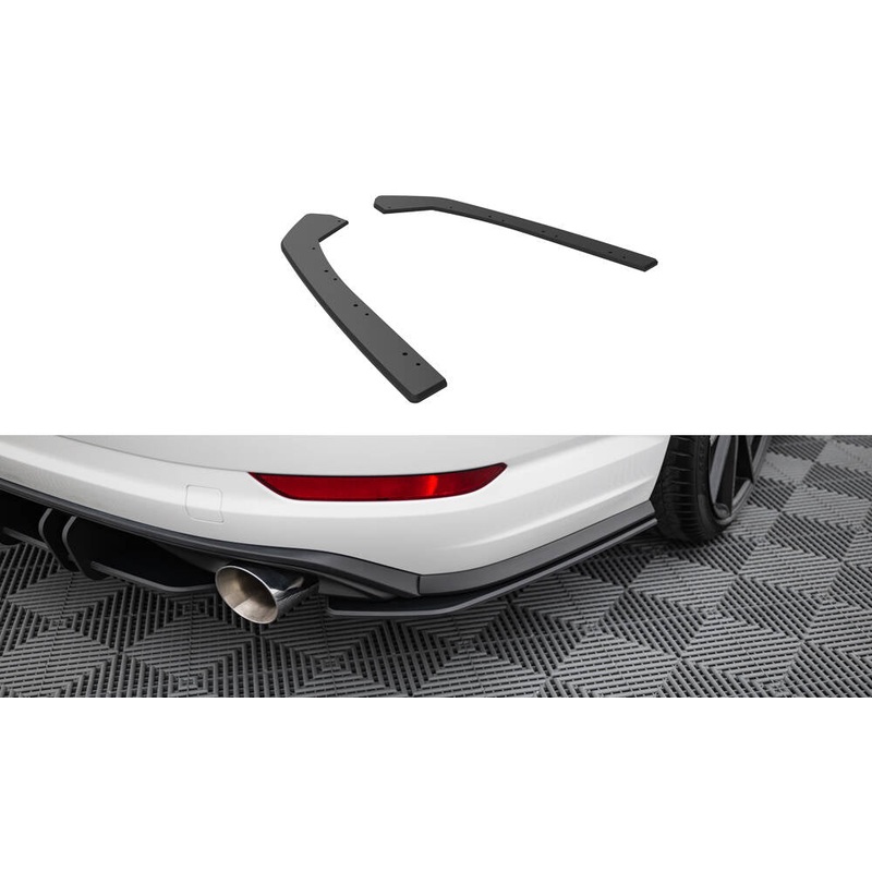 STREET PRO REAR SIDE SPLITTERS VOLKSWAGEN JETTA GLI MK7 BLACK