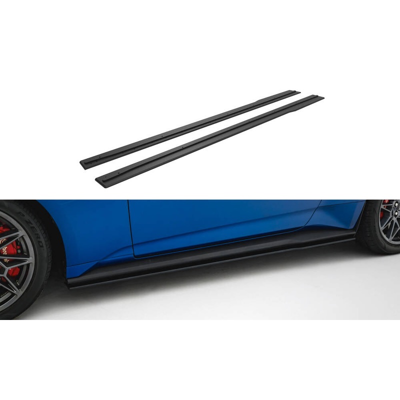 Street Pro Side Skirts Diffusers Ford Mustang GT Mk7 BLACK