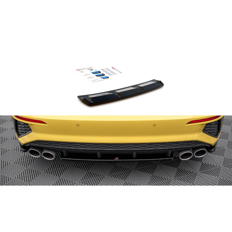 CENTRAL REAR SPLITTER FOR AUDI S3 SEDAN 8Y GLOSS BLACK