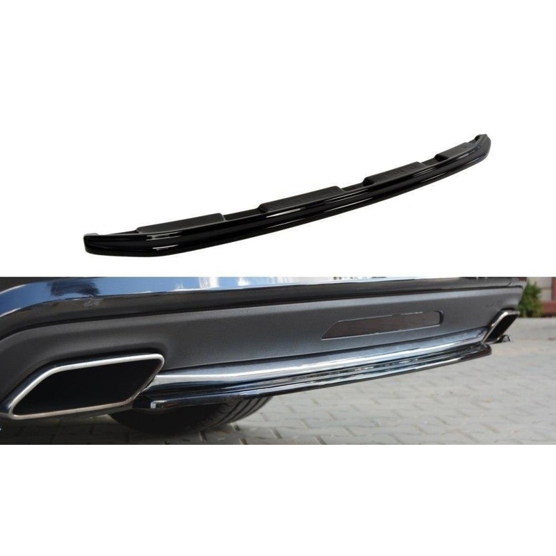 CENTRAL REAR SPLITTER MERCEDES CLS C218 (WITHOUT A VERTICAL BAR) AMG LINE GLOSS BLACK