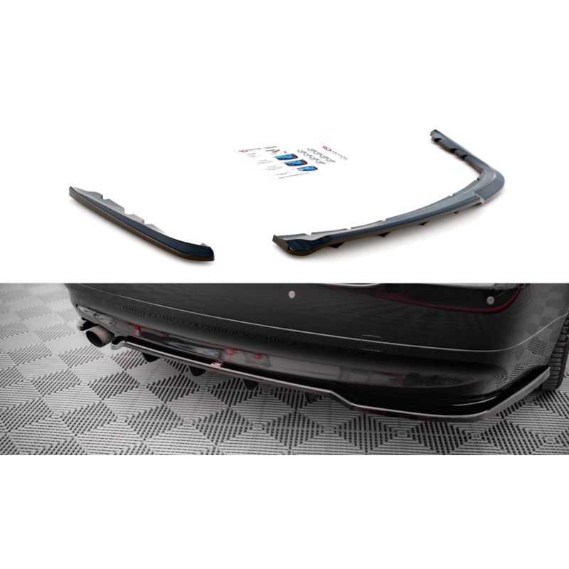 CENTRAL REAR SPLITTER (WITH VERTICAL BARS) BMW 3 SEDAN E90 GLOSS BLACK