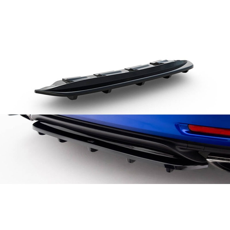 CENTRAL REAR SPLITTER (WITH VERTICAL BARS) LEXUS RC GLOSS BLACK