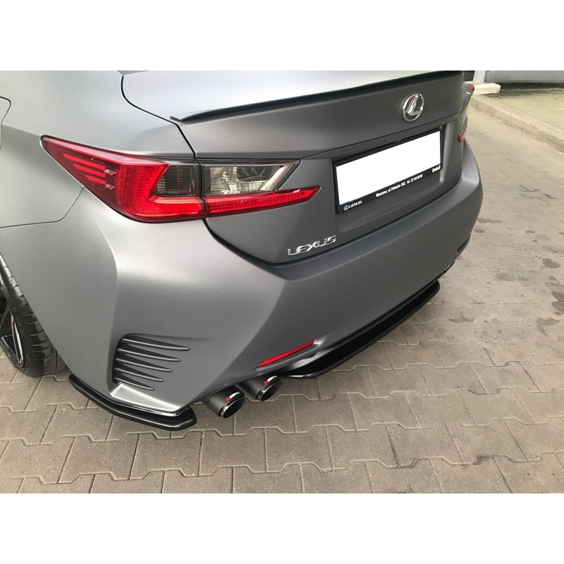 CENTRAL REAR SPLITTER (WITHOUT VERTICAL BARS) LEXUS RC GLOSS BLACK