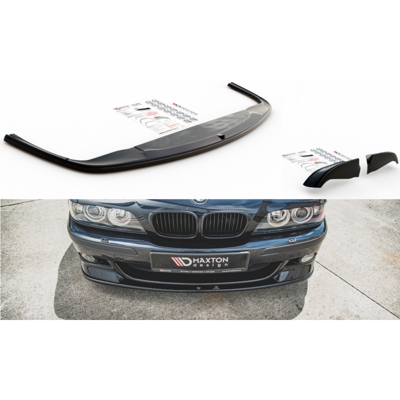 FRONT SIDE SPLITTERS + FRONT SPLITTER SET BMW M5 E39 GLOSS BLACK