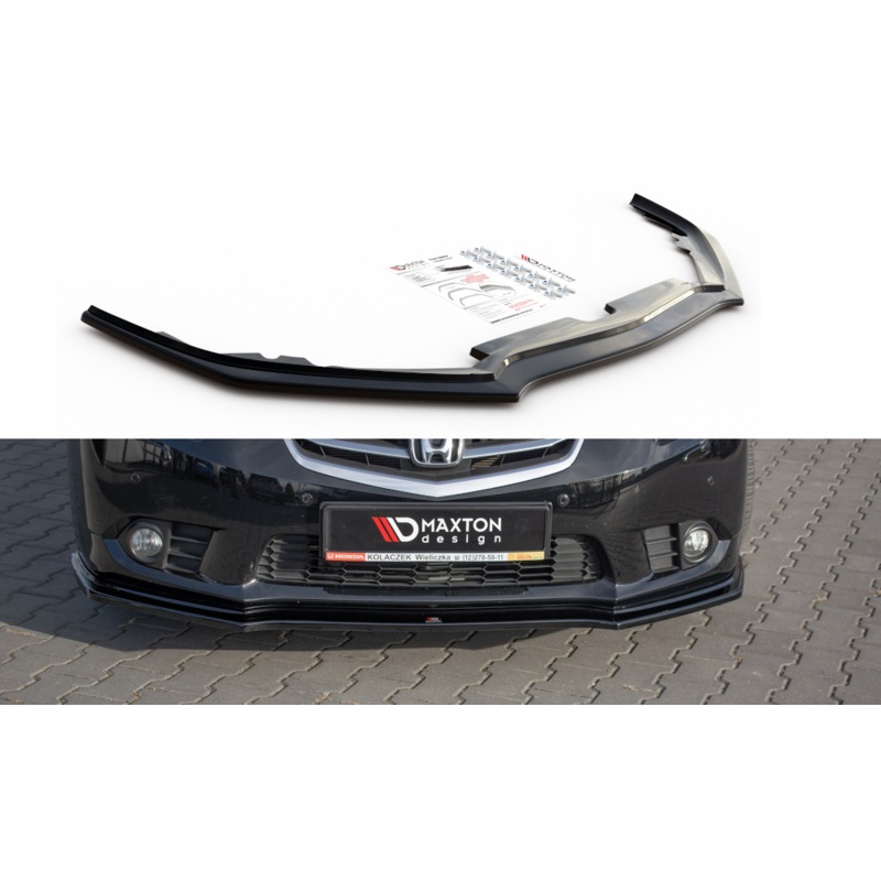 FRONT SPLITTER ACURA TSX CU2 FFACELIFT / HONDA ACCORD VIII (CU SERIES) FACELIFT GLOSS BLACK