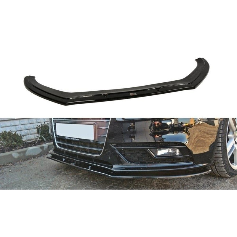 FRONT SPLITTER V.1 AUDI A4 B8 FL GLOSS BLACK