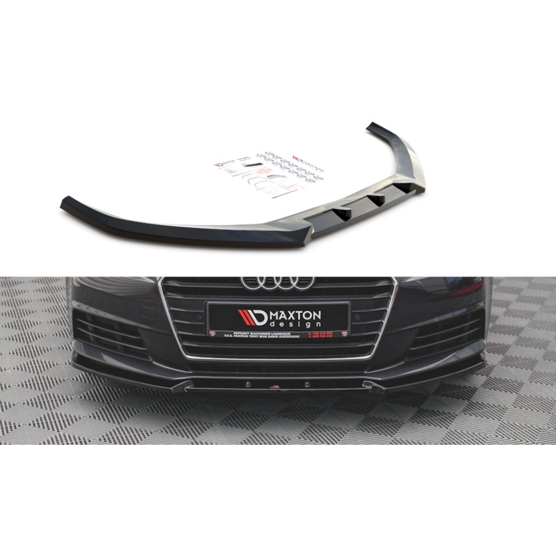 FRONT SPLITTER V.1 AUDI A4 B9 GLOSS BLACK