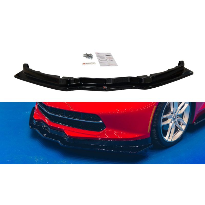 FRONT SPLITTER V.1 CHEVROLET CORVETTE C7 GLOSS BLACK