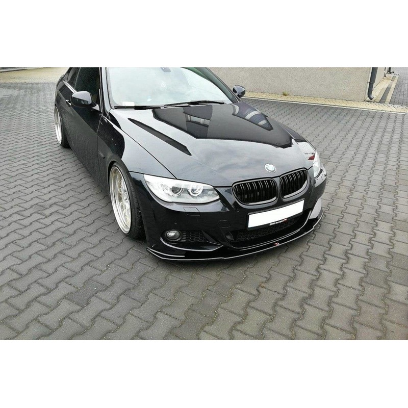 FRONT SPLITTER V.1 FOR BMW 3 E92 M-PACK FACELIFT GLOSS BLACK