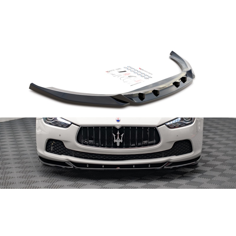 FRONT SPLITTER V.1 MASERATI GHIBLI MK3 GLOSS BLACK