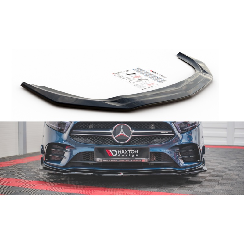 FRONT SPLITTER V.1 MERCEDES A35 AMG Aero Pack GLOSS BLACK