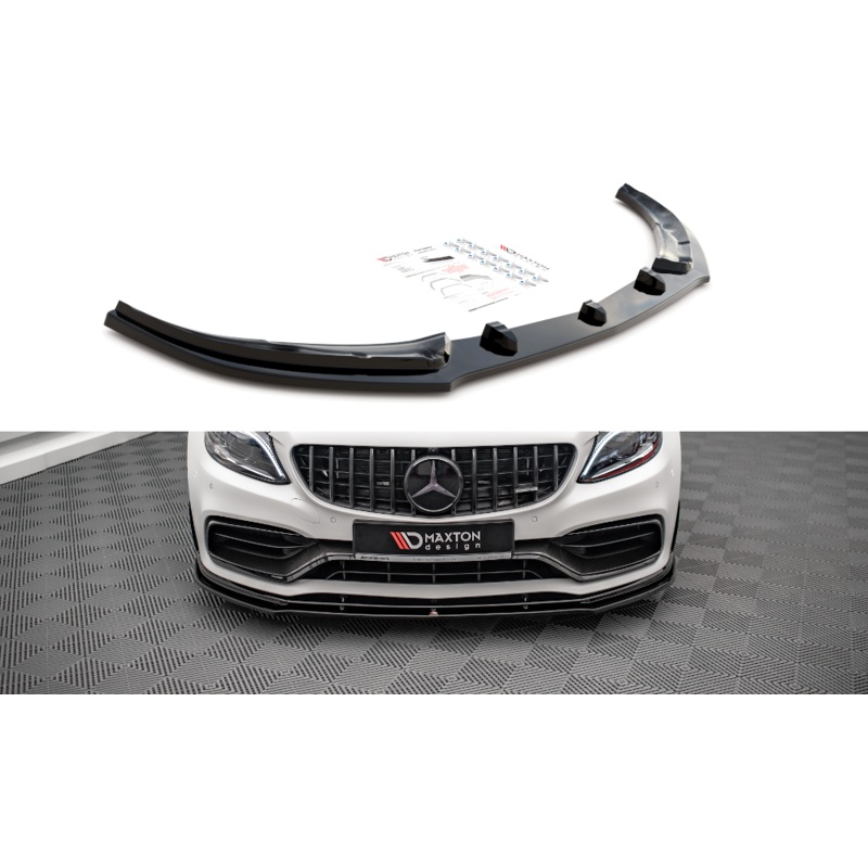 Front Splitter V.1 Mercedes-AMG C63 Coupe AMG Aero Pack C205 Facelift GLOSS BLACK