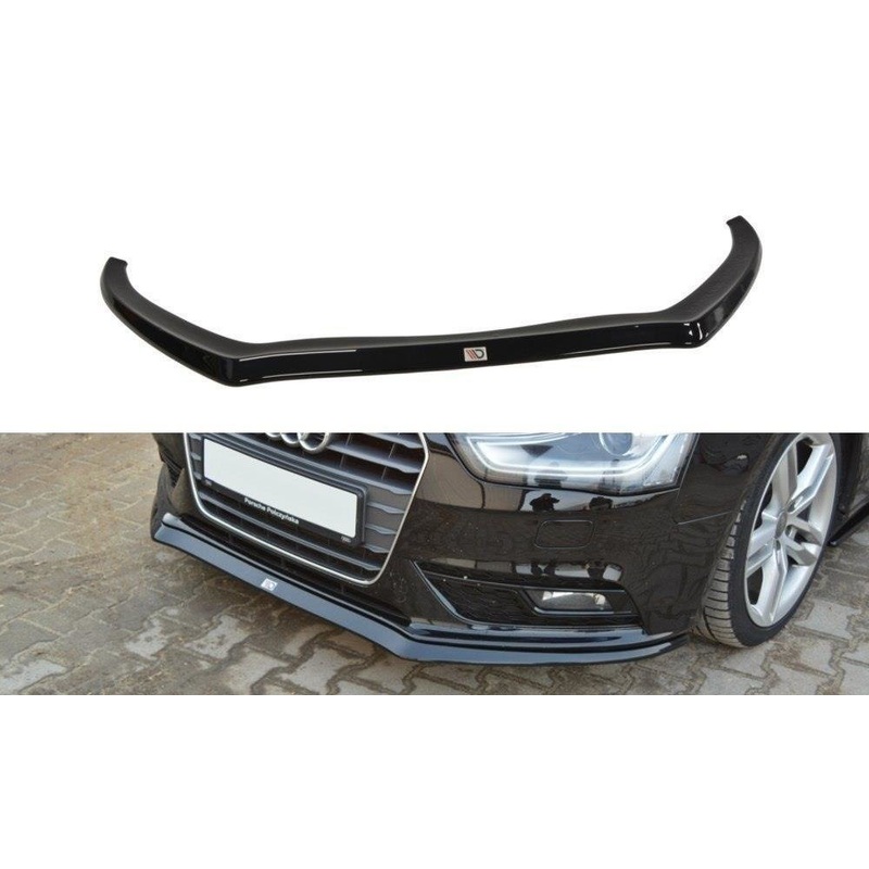 FRONT SPLITTER V.2 AUDI A4 B8 FL GLOSS BLACK