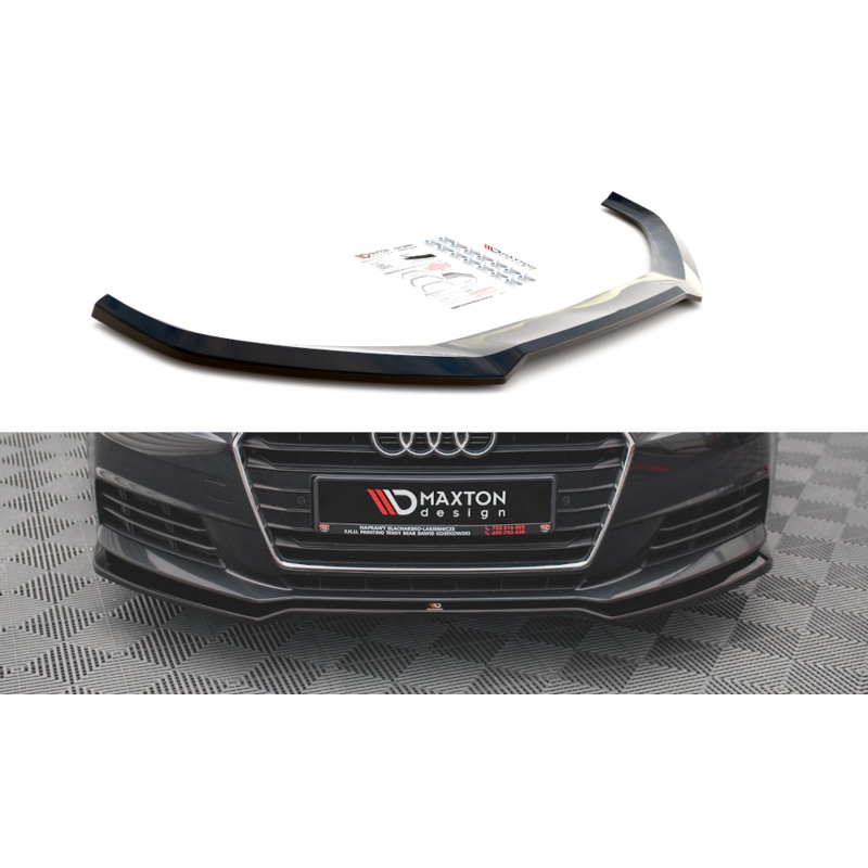 FRONT SPLITTER V.2 AUDI A4 B9 GLOSS BLACK