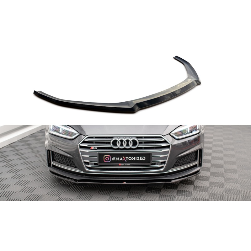 FRONT SPLITTER V.2 AUDI S5 / A5 S-LINE F5 COUPE / SPORTBACK GLOSS BLACK