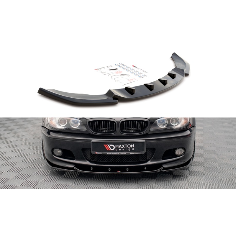 FRONT SPLITTER V.2 BMW 3 COUPE M-PACK E46 GLOSS BLACK