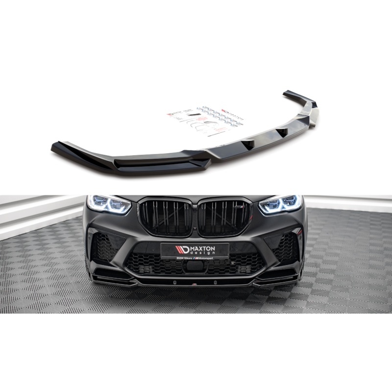 FRONT SPLITTER V.2 BMW X5M F95 GLOSS BLACK