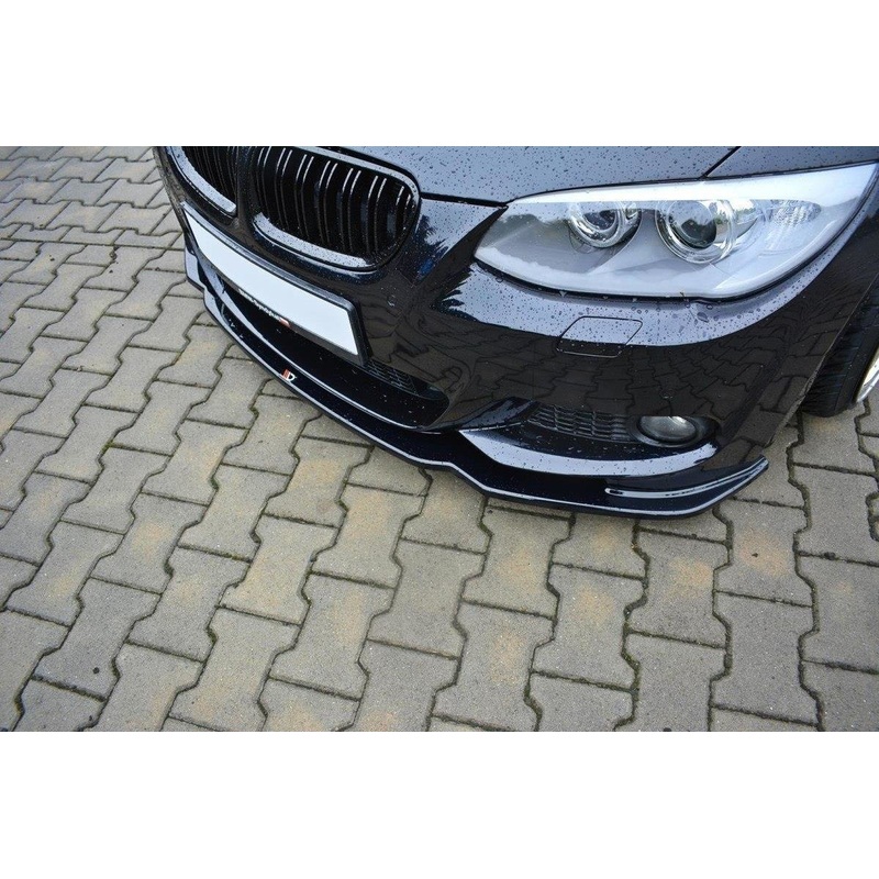 FRONT SPLITTER V.2 FOR BMW 3 E92 M-PACK FACELIFT GLOSS BLACK