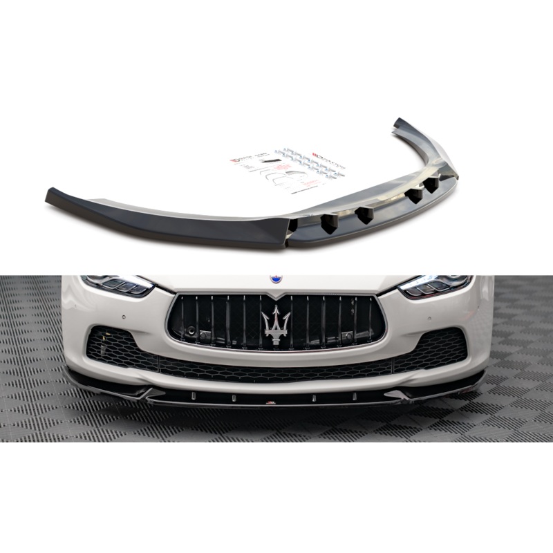 FRONT SPLITTER V.2 MASERATI GHIBLI MK3 GLOSS BLACK