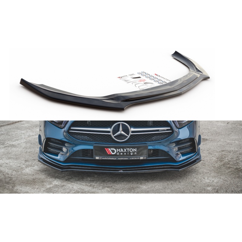FRONT SPLITTER V.2 MERCEDES A35 AMG Aero Pack GLOSS BLACK