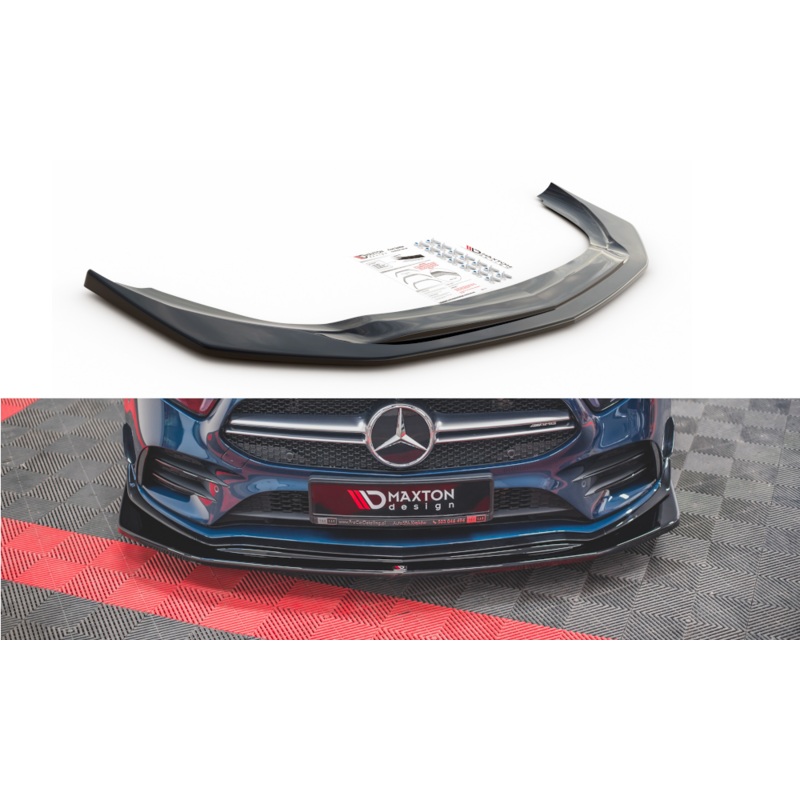 FRONT SPLITTER V.3 MERCEDES A35 AMG Aero Pack GLOSS BLACK