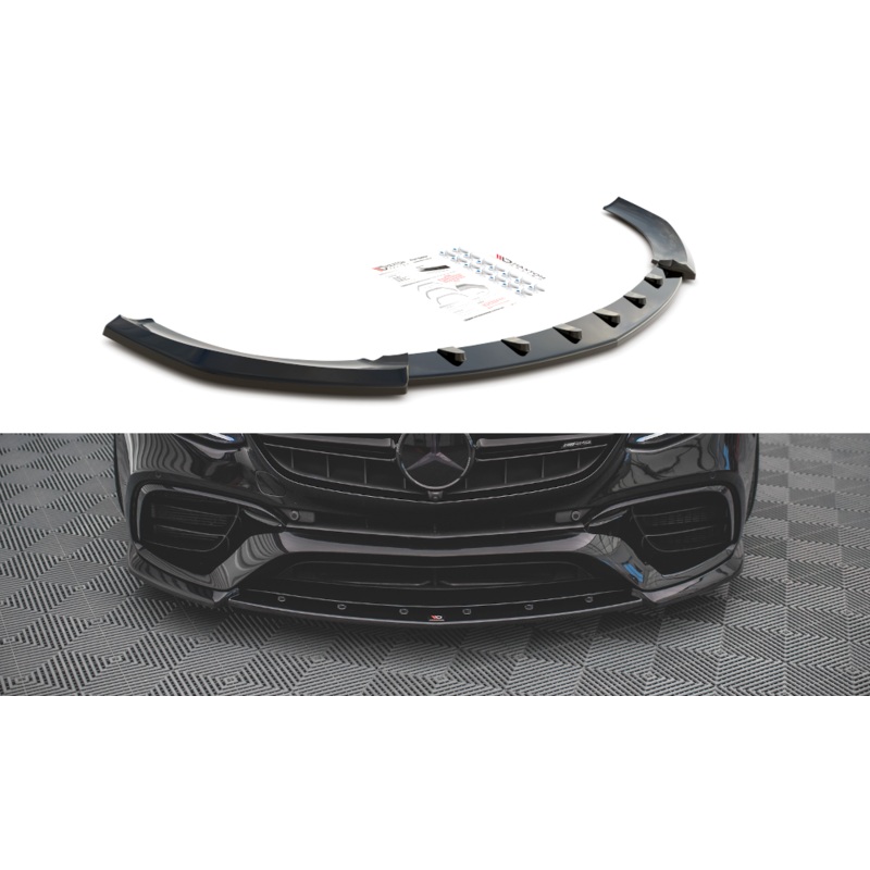 FRONT SPLITTER V.3 MERCEDES-BENZ E63 AMG ESTATE/SEDAN S213/W213 GLOSS BLACK