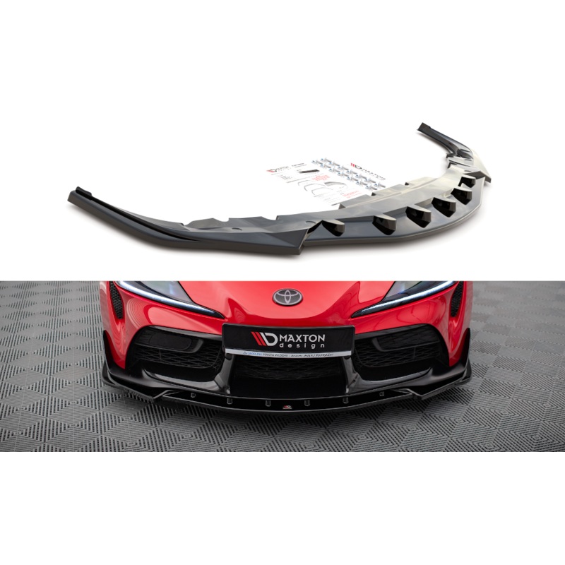 FRONT SPLITTER V.4 TOYOTA SUPRA MK5 GLOSS BLACK