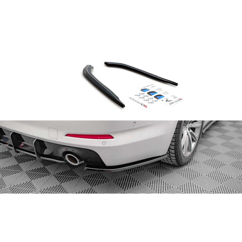 REAR SIDE SPLITTERS BMW 5 G30 GLOSS BLACK