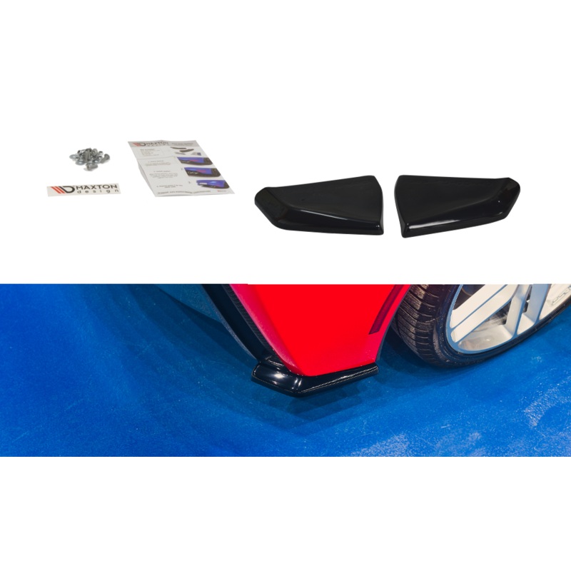 REAR SIDE SPLITTERS CHEVROLET CORVETTE C7 GLOSS BLACK