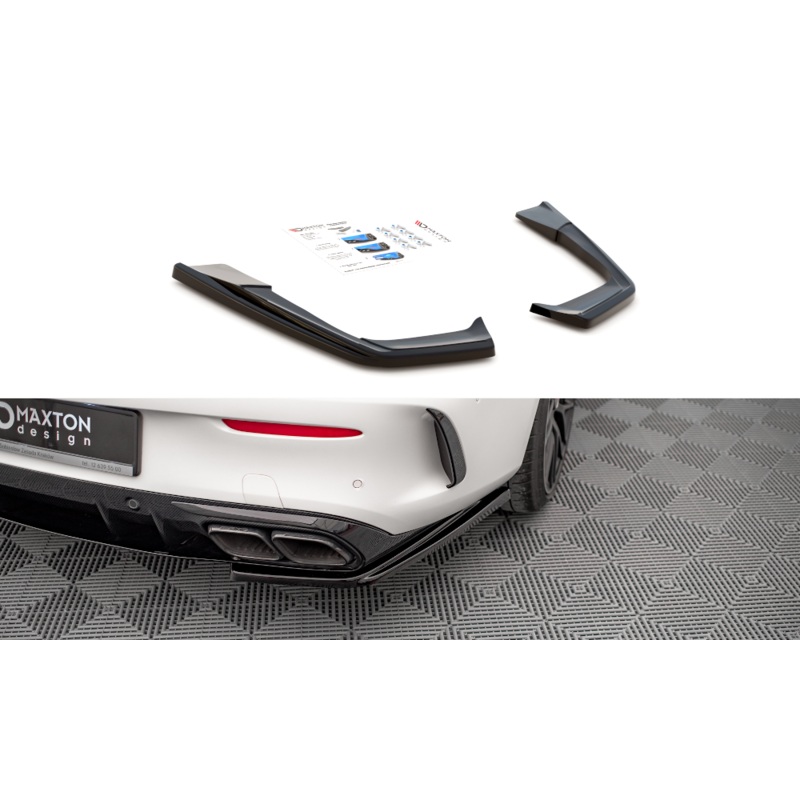 Rear Side Splitters Mercedes-AMG C 63AMG Coupe AMG Aero Pack C205 Facelift GLOSS BLACK