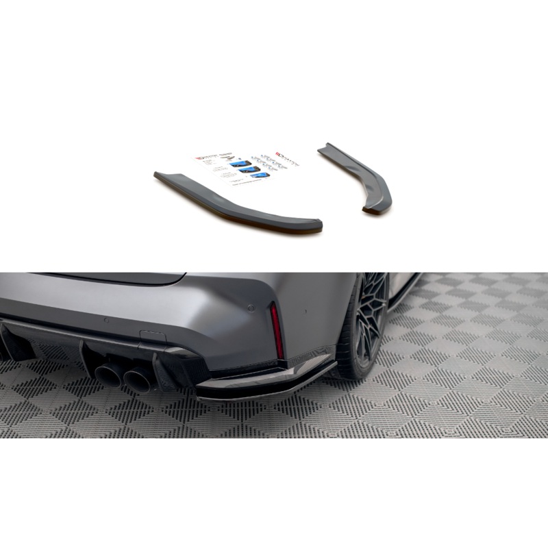 REAR SIDE SPLITTERS V.1 BMW M3 G80 GLOSS BLACK