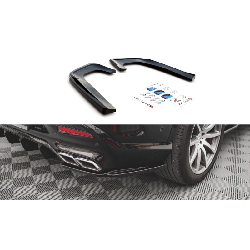 REAR SIDE SPLITTERS V.1 MERCEDES-BENZ GLE COUPE 63AMG C292 GLOSS BLACK