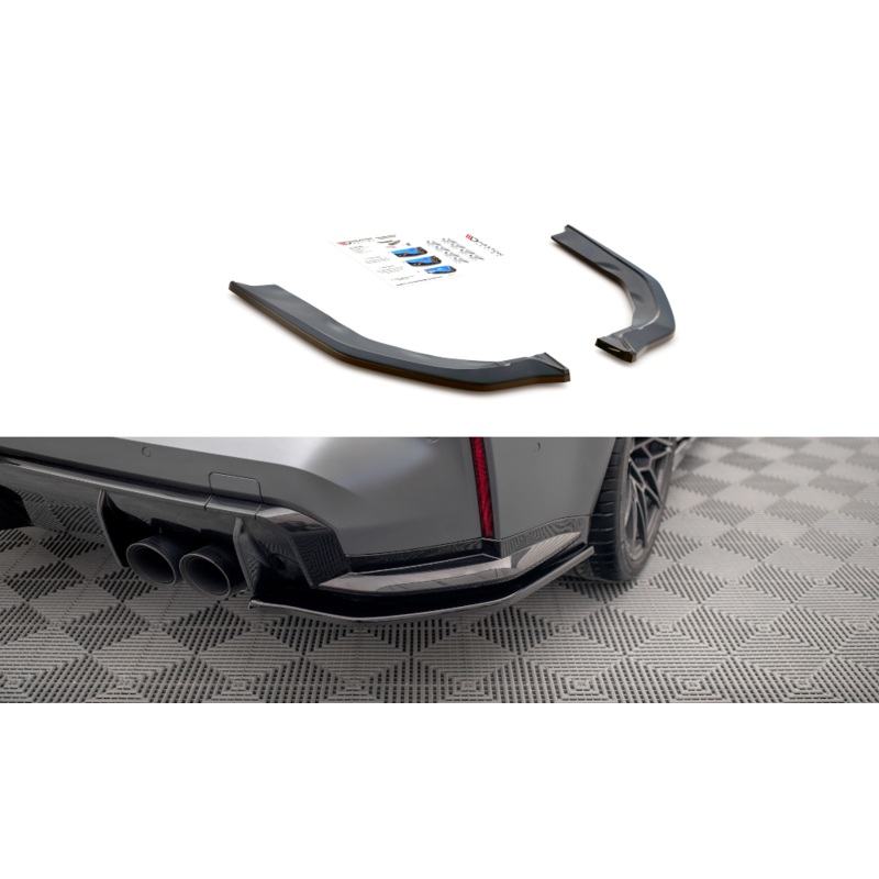 REAR SIDE SPLITTERS V.2 BMW M3 G80 GLOSS BLACK