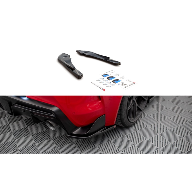 REAR SIDE SPLITTERS V.3 TOYOTA SUPRA MK5 GLOSS BLACK