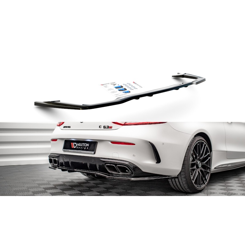 Rear Splitter (with vertical bars) Mercedes-AMG C 63AMG Coupe AMG Aero Pack C205 Facelift GLOSS BLACK