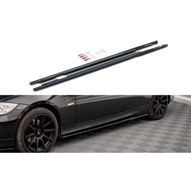SIDE SKIRTS DIFFUSERS BMW 3 E90 GLOSS BLACK