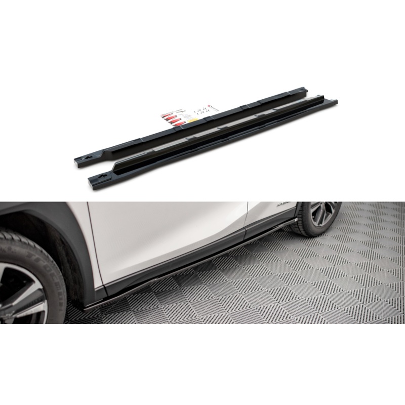 SIDE SKIRTS DIFFUSERS LEXUS UX MK1 GLOSS BLACK