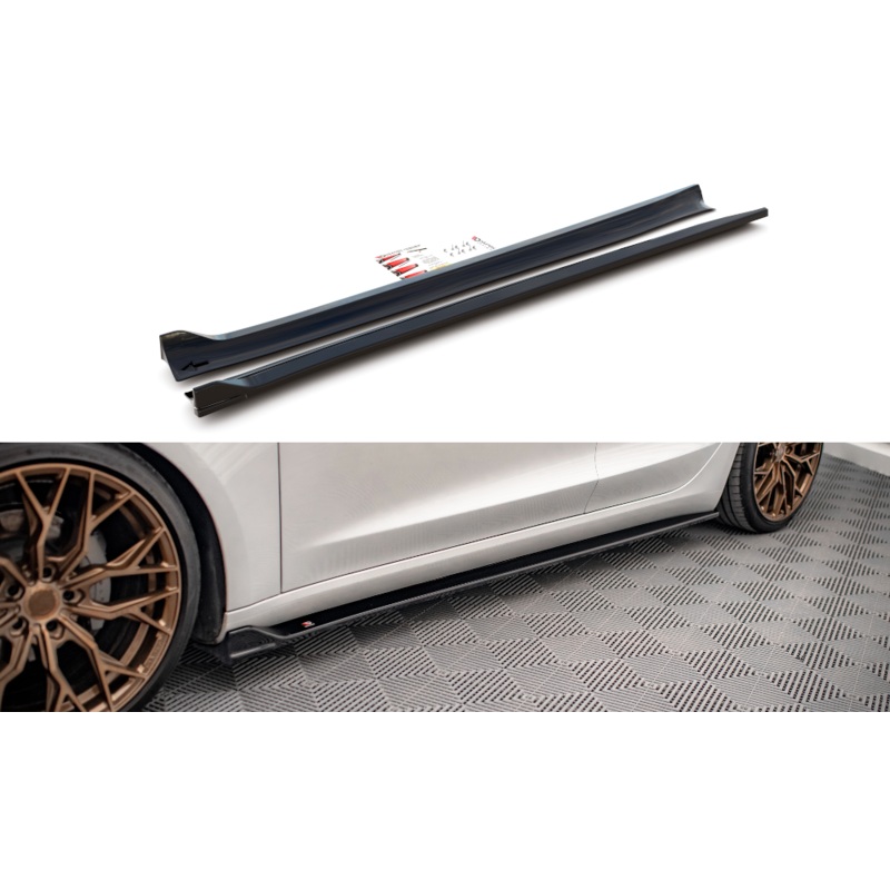 SIDE SKIRTS DIFFUSERS V.2 TESLA MODEL 3 GLOSS BLACK