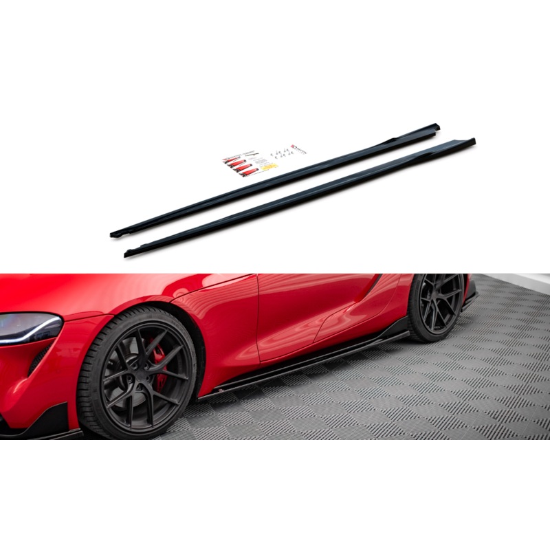SIDE SKIRTS DIFFUSERS V.3 TOYOTA SUPRA MK5 GLOSS BLACK