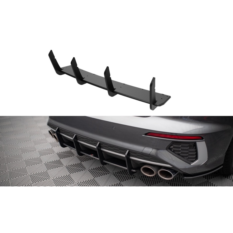 STREET PRO REAR DIFFUSER AUDI S3 SEDAN 8Y BLACK