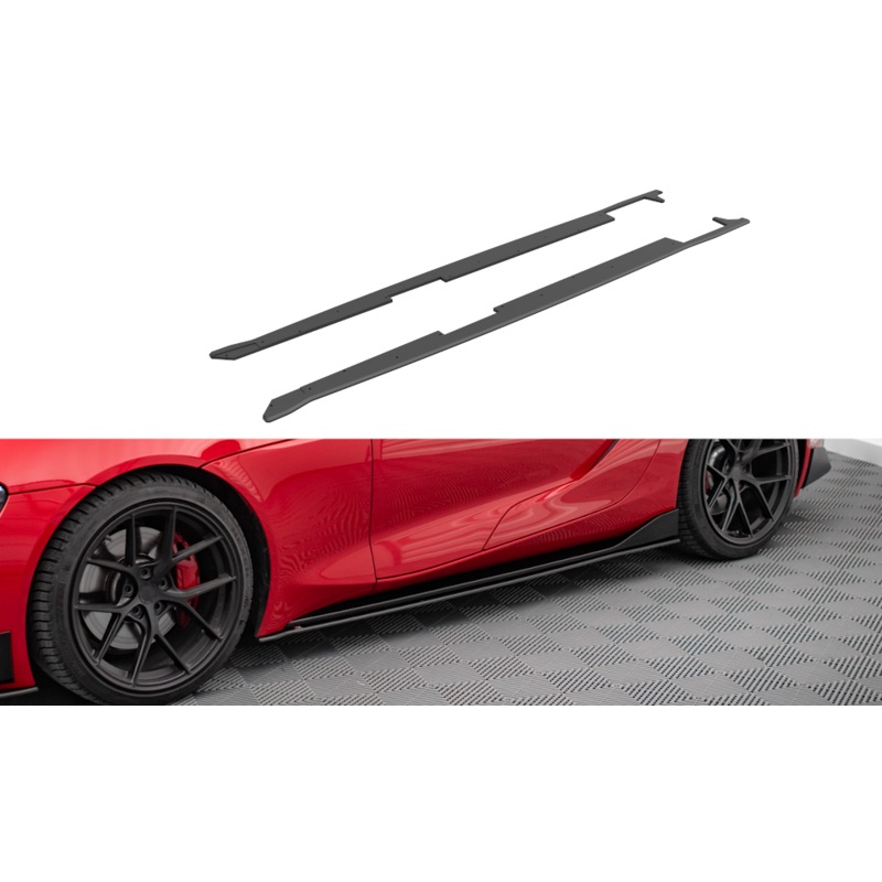STREET PRO SIDE SKIRTS DIFFUSERS TOYOTA SUPRA MK5 BLACK