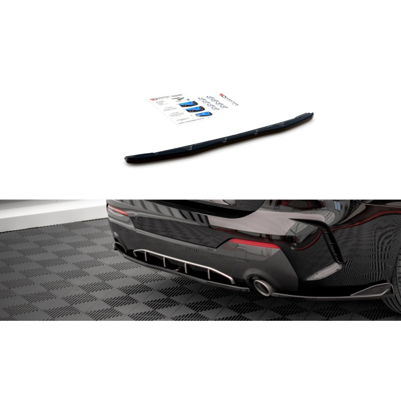 CENTRAL REAR SPLITTER FOR BMW 4 M-PACK G22 GLOSS BLACK