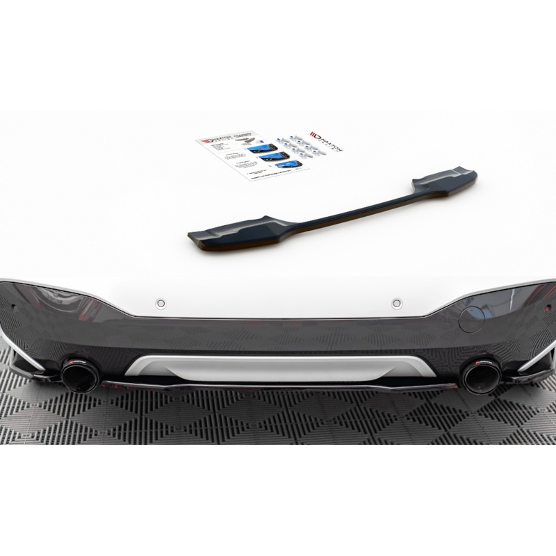 CENTRAL REAR SPLITTER FOR BMW X1 M-PACK F48 GLOSS BLACK