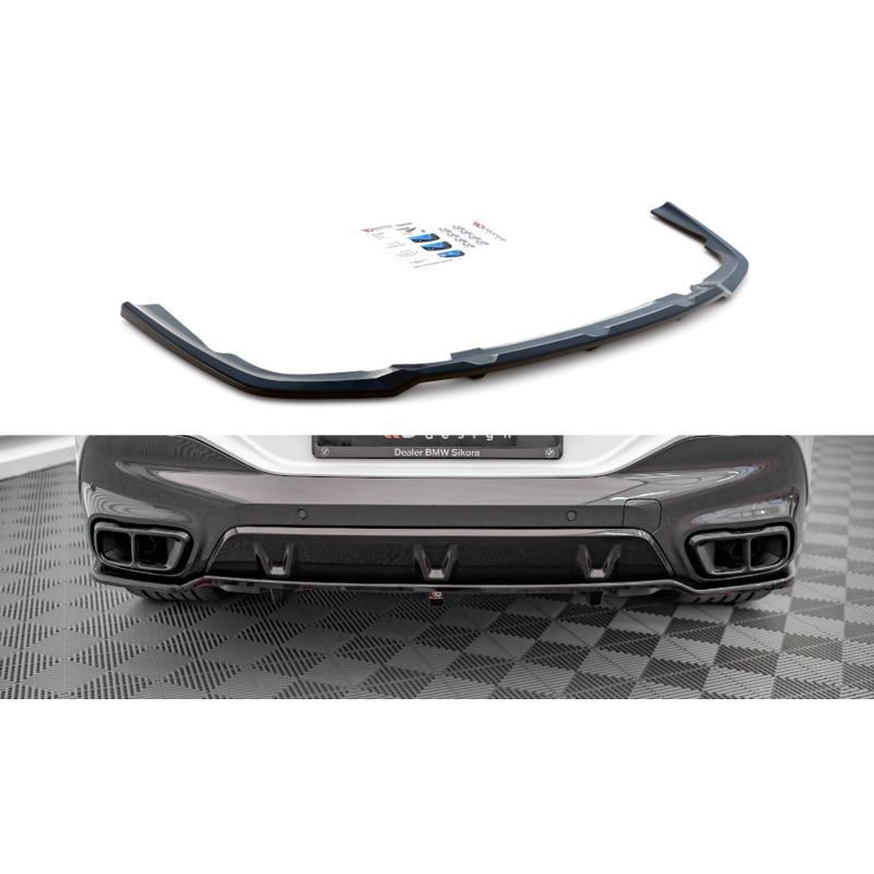 CENTRAL REAR SPLITTER (WITH VERTICAL BARS) BMW X6 M-PACK G06 GLOSS BLACK