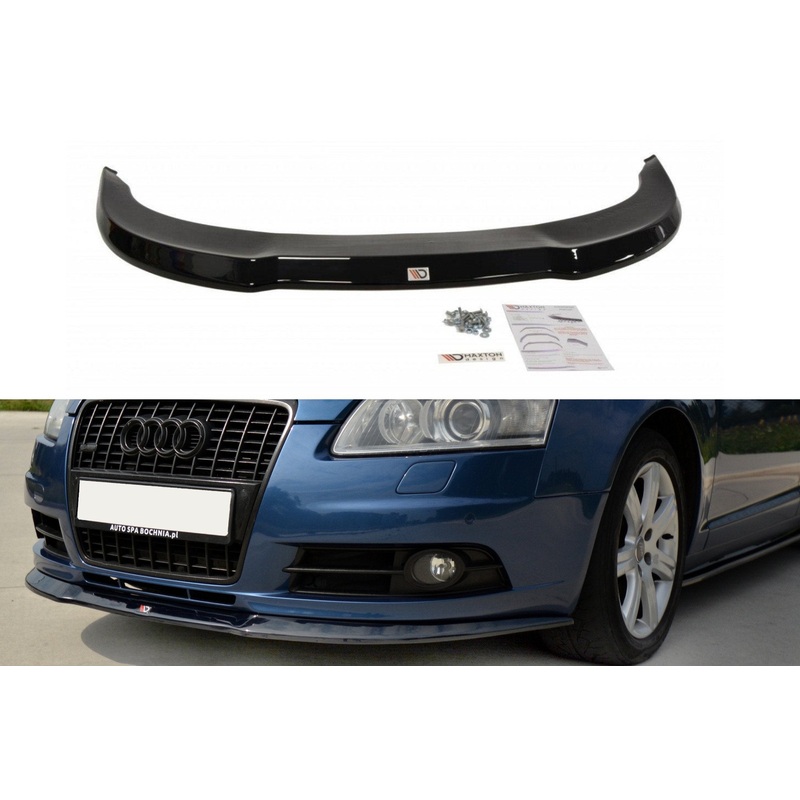 FRONT SPLITTER AUDI A6 S-LINE C6 GLOSS BLACK