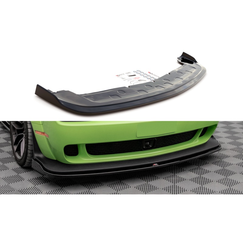 FRONT SPLITTER DODGE CHALLENGER SRT HELLCAT WIDEBODY MK3 GLOSS BLACK