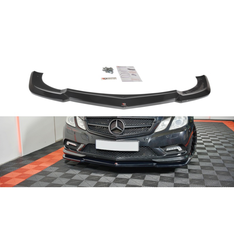 FRONT SPLITTER MERCEDES-BENZ E-CLASS W207 COUPE AMG-LINE GLOSS BLACK
